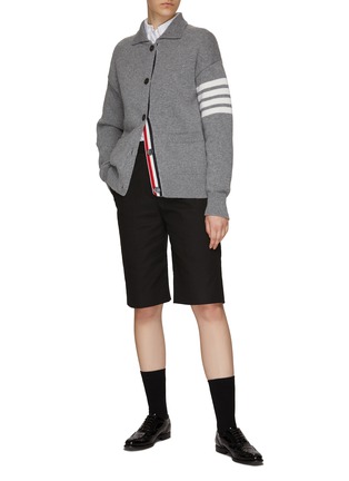 Figure View - Click To Enlarge - THOM BROWNE  - Lobster Intarsia Dolman Sleeve Knit Jacket