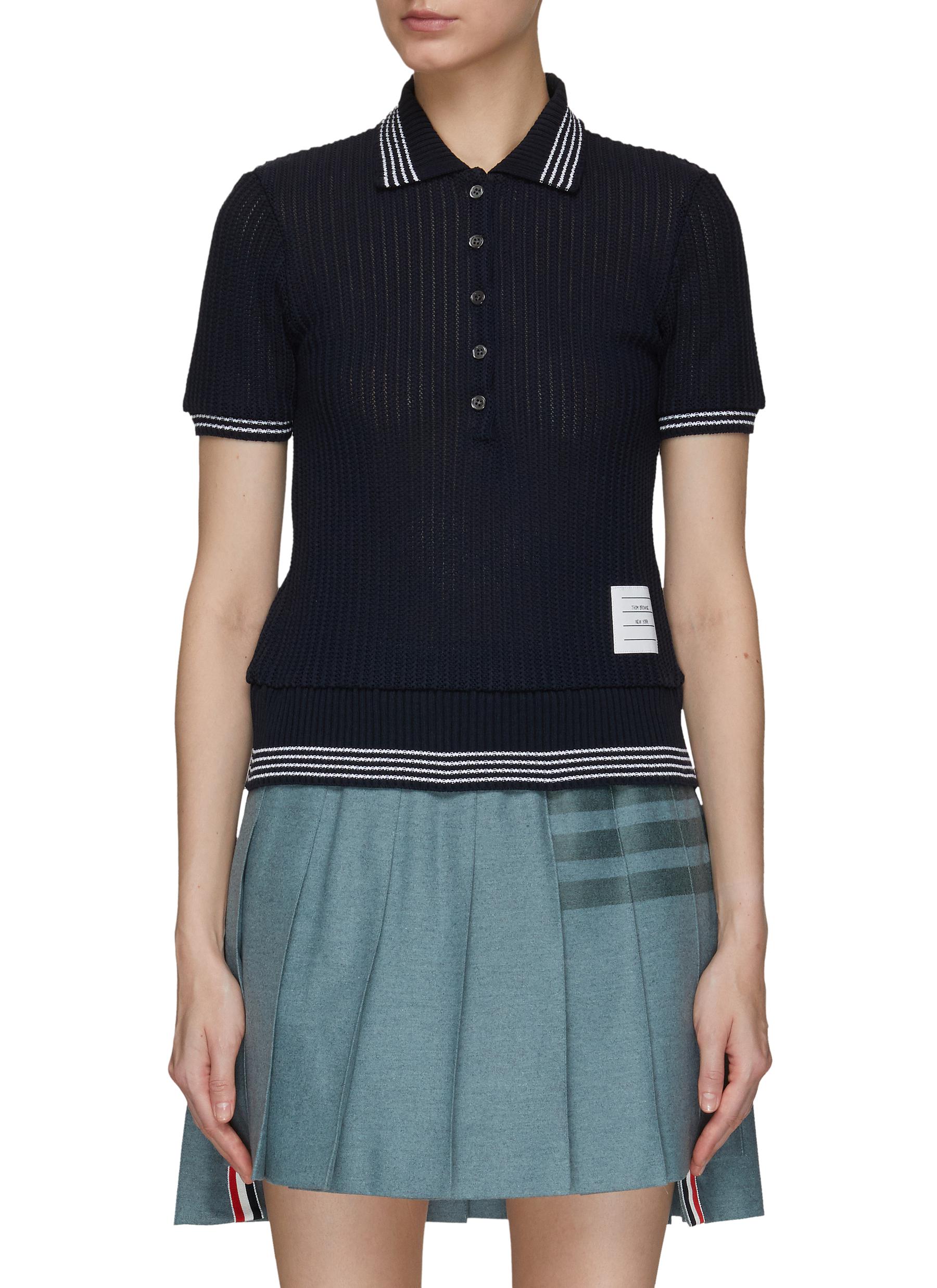 Ribbed knit shirt womens Clearance