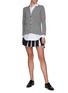Figure View - Click To Enlarge - THOM BROWNE  - OXFORD MILANO STITCH ARMBAND COTTON CARDIGAN SHIRT