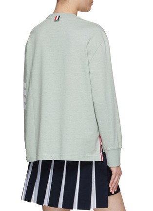 Back View - Click To Enlarge - THOM BROWNE  - ENGINEERED 4 BAR LONG SLEEVE RUGBY T-SHIRT