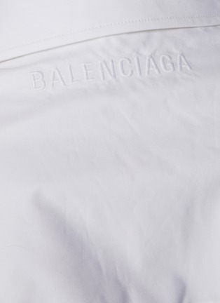  - BALENCIAGA - Twisted Wrap Front Cotton Long-Sleeved Shirt