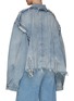 Back View - Click To Enlarge - BALENCIAGA - Deconstructed Oversized Washed Japanese Denim Jacket