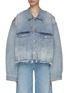 Main View - Click To Enlarge - BALENCIAGA - Deconstructed Oversized Washed Japanese Denim Jacket