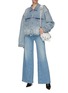 Figure View - Click To Enlarge - BALENCIAGA - Deconstructed Oversized Washed Japanese Denim Jacket