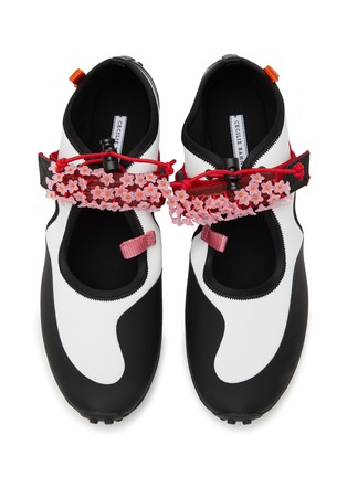 Detail View - Click To Enlarge - CECILIE BAHNSEN - ‘SARA OPEN’ CUTOUT DETAILS BEADS EMBELLISHED LOW TOP SNEAKERS