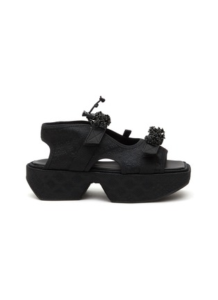 Main View - Click To Enlarge - CECILIE BAHNSEN - ‘MAY’ CAMELLIA APPLICATION PLATFORM SANDALS