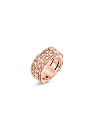 Main View - Click To Enlarge - ROBERTO COIN - Roman Barocco' Diamond Ruby 18K Rose Gold Band Ring