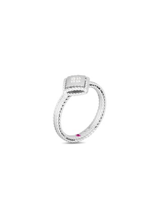 Main View - Click To Enlarge - ROBERTO COIN - Palazzo Ducale' Diamond Ruby 18K White Gold Ring