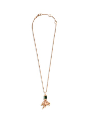 Main View - Click To Enlarge - ROBERTO COIN - Art Deco' Diamond Ruby Malachite 18K Rose Gold Necklace