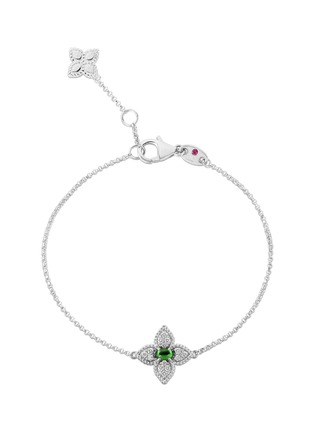 Main View - Click To Enlarge - ROBERTO COIN - Princess Flower' Diamond Ruby Tsavorite 18K White Gold Bracelet