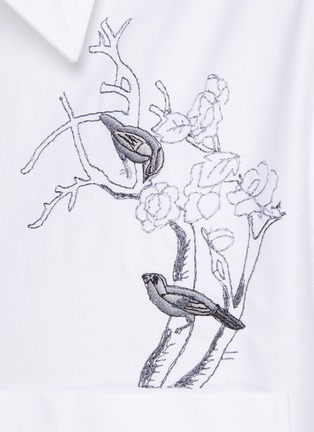  - THOM BROWNE - BIRD BRANCH EMBROIDERY STRAIGHT FIT SHIRT
