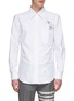 THOM BROWNE - BIRD BRANCH EMBROIDERY STRAIGHT FIT SHIRT