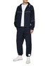 Figure View - Click To Enlarge - THOM BROWNE - Contrasting Piping Oversized Hooded Track Jacket