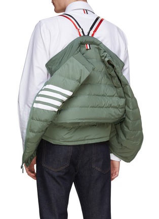 Detail View - Click To Enlarge - THOM BROWNE - DOWN FILLED BAR TWILL SKI VEST