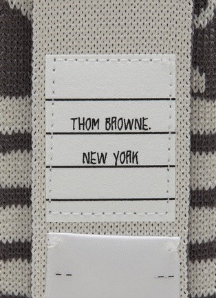 Detail View - Click To Enlarge - THOM BROWNE - Four Bar Stripe Hector Silk Blend Knit Tie