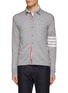 THOM BROWNE - Four Bar Stripe Merino Wool Button-Down Shirt