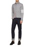 THOM BROWNE - Four Bar Stripe Merino Wool Button-Down Shirt