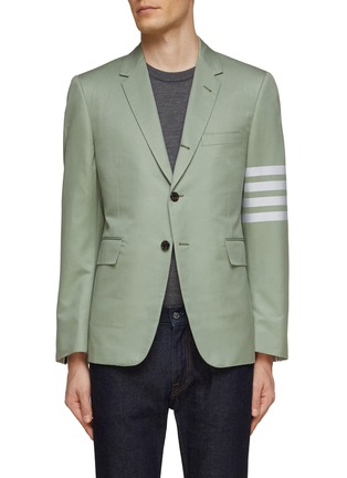 Main View - Click To Enlarge - THOM BROWNE - FOUR-BAR FIT 1 CLASSIC SPORT COAT ENGINEERED COTTON BLAZER