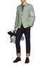Figure View - Click To Enlarge - THOM BROWNE - FOUR-BAR FIT 1 CLASSIC SPORT COAT ENGINEERED COTTON BLAZER