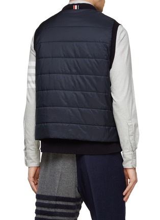 Back View - Click To Enlarge - THOM BROWNE - Reversible Four-Bar Stripe Wool Nylon Vest