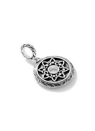 Figure View - Click To Enlarge - JOHN HARDY - ‘CLASSIC CHAIN’ RETICULATED SILVER ROUND PADMA AMULET PENDANT