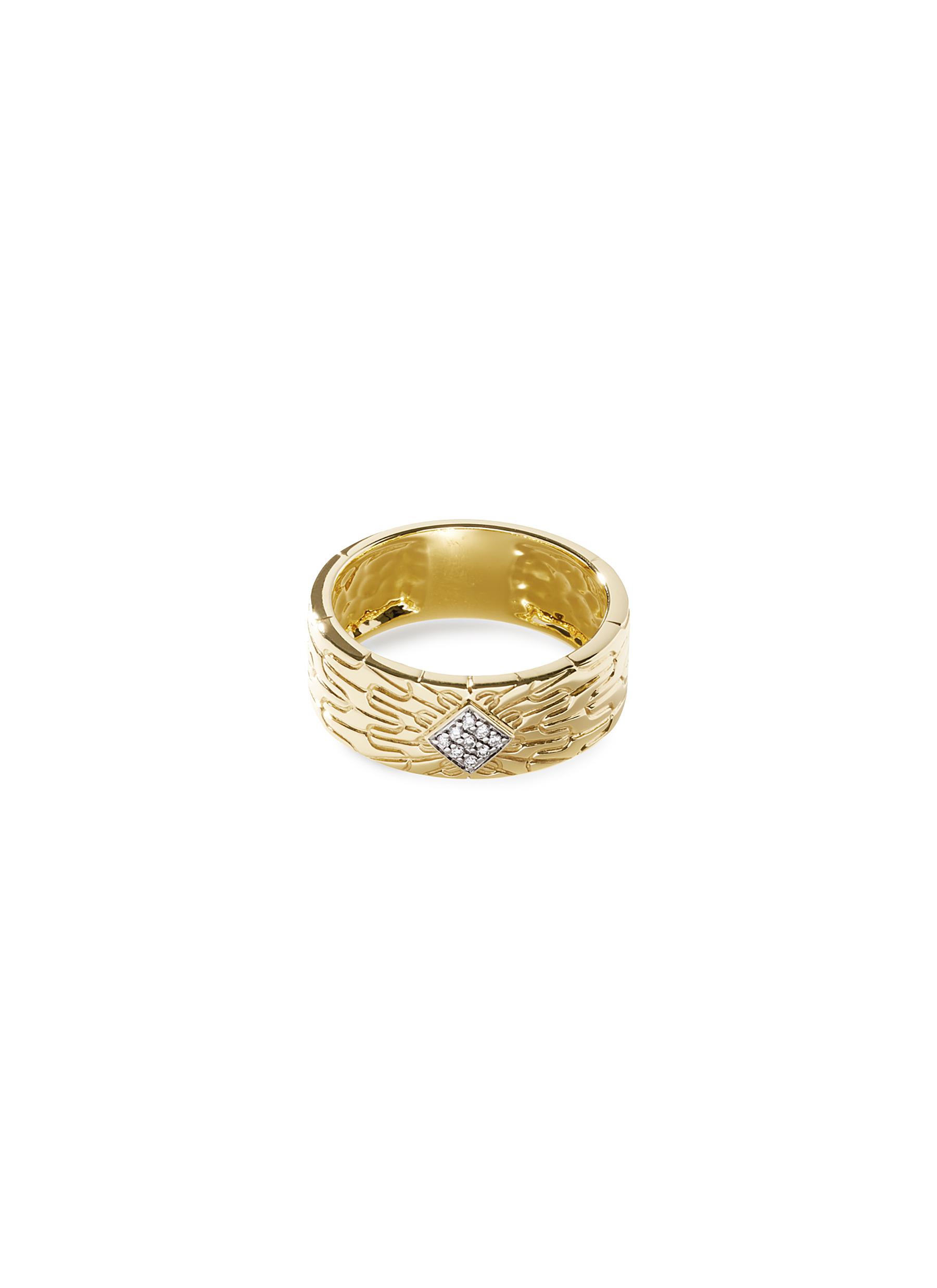 Solid gold band for women, Dainty gold ring, RN 423 - Elegant Jewel Box |  Fine Jewellery