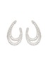 Main View - Click To Enlarge - CZ BY KENNETH JAY LANE - BAGUETTE DOUBLE CURVE HOOP EARRINGS