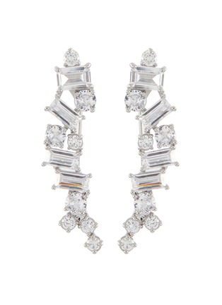 Main View - Click To Enlarge - CZ BY KENNETH JAY LANE - CUBIC ZIRCONIA CRAWLER EARRINGS