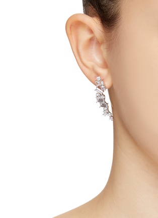 Figure View - Click To Enlarge - CZ BY KENNETH JAY LANE - CUBIC ZIRCONIA CRAWLER EARRINGS