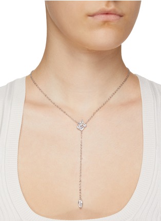 Figure View - Click To Enlarge - CZ BY KENNETH JAY LANE - CUBIC ZIRCONIA CLUSTER LARIAT NECKLACE