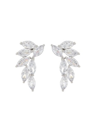 Main View - Click To Enlarge - CZ BY KENNETH JAY LANE - ‘Crawler’ Marquis Cut Cubic Zirconia Earrings