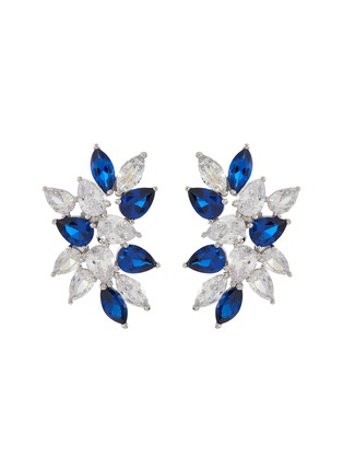Main View - Click To Enlarge - CZ BY KENNETH JAY LANE - BICOLOURED CUBIC ZIRCONIA CLUSTER EARRINGS