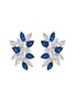 Main View - Click To Enlarge - CZ BY KENNETH JAY LANE - BICOLOURED CUBIC ZIRCONIA CLUSTER EARRINGS