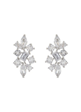 Main View - Click To Enlarge - CZ BY KENNETH JAY LANE - Multi Cut Cubic Zirconia Cluster Earrings
