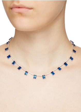 Figure View - Click To Enlarge - CZ BY KENNETH JAY LANE - ‘Glam’ Emerald Cut Cubic Zirconia Necklace