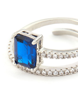 Detail View - Click To Enlarge - CZ BY KENNETH JAY LANE - Emerald Cut Cubic Zirconia Ring