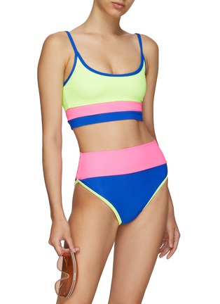 Figure View - Click To Enlarge - BEACH RIOT - COLOURBLOCKING ‘EVA’ SWIMSUIT TOP & ‘EMMY’ HIGH WAIST SWIMSUIT BOTTOM