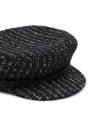Detail View - Click To Enlarge - MAISON MICHEL - ‘NEW ABBY’ STRIPY TWEED SAILOR CAP