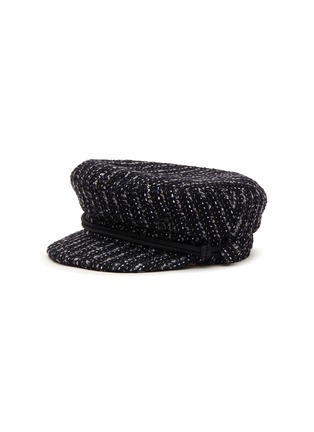 Main View - Click To Enlarge - MAISON MICHEL - ‘NEW ABBY’ STRIPY TWEED SAILOR CAP