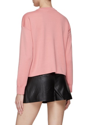 Back View - Click To Enlarge - ALICE & OLIVIA - ‘GLEESON’ STACE FACE CREWNECK LONG SLEEVE KNITTED SWEATER