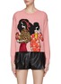 ALICE & OLIVIA - ‘GLEESON’ STACE FACE CREWNECK LONG SLEEVE KNITTED SWEATER