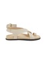 Main View - Click To Enlarge - A.EMERY - ‘JALEN’ THICK STRAP TOE RING CRISS CROSS LEATHER SANDALS