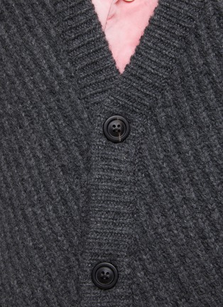  - SOLID HOMME - Ribbed Wool Blend Knit Button Up Cardigan