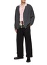 Figure View - Click To Enlarge - SOLID HOMME - Ribbed Wool Blend Knit Button Up Cardigan