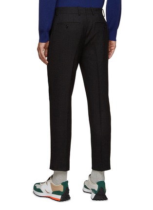 Back View - Click To Enlarge - SOLID HOMME - ‘RIRI’ CLASSIC SLIM FIT CROPPED WOOL PANTS