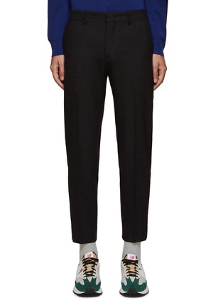 Main View - Click To Enlarge - SOLID HOMME - ‘RIRI’ CLASSIC SLIM FIT CROPPED WOOL PANTS
