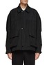 Main View - Click To Enlarge - SOLID HOMME - POCKET DETAIL OVERSIZED SHIRT JACKET