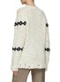 Back View - Click To Enlarge - ACNE STUDIOS - Squirrel Jacquard Distressed Wool Knit Crewneck Sweater