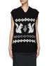 Main View - Click To Enlarge - ACNE STUDIOS - Squirrel Jacquard Distressed Wool Knit V-Neck Vest