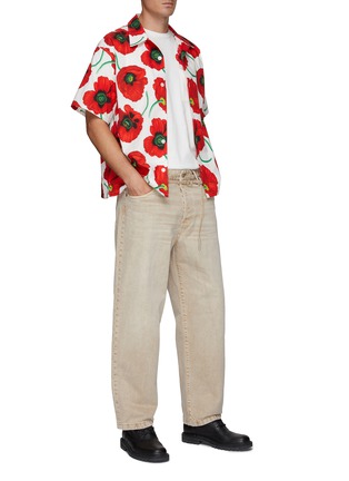 Figure View - Click To Enlarge - KENZO - Flower Print Oversized Cotton Pocket T-Shirt